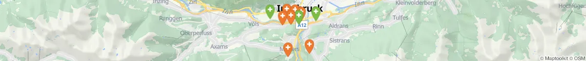 Kartenansicht für Apotheken-Notdienste in der Nähe von Mutters (Innsbruck  (Land), Tirol)